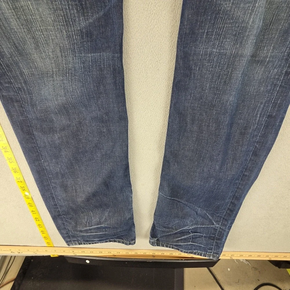 Vintage Levis 504 Jeans Mens 33x34 Blue Straight Engineered Zip Pocket Dark Wash